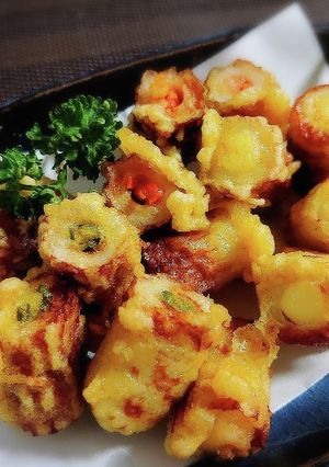 竹輪の野菜詰めカレー風味天ぷら-レシピのメイン写真