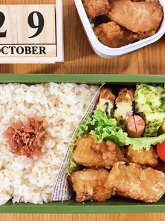 鶏唐揚げ弁当 21/10.29-レシピのメイン写真