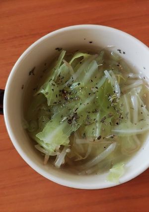 キャベツともやしの無添加コンソメスープ-レシピのメイン写真