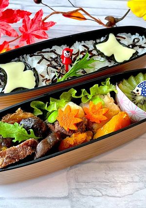 霜月2 煮豚と洋風肉じゃが 女子高生弁当-レシピのメイン写真
