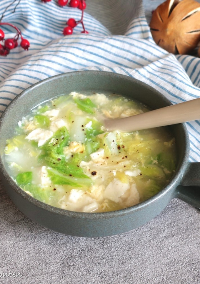 白菜と豆腐の塩糀とろみスープ-レシピのメイン写真