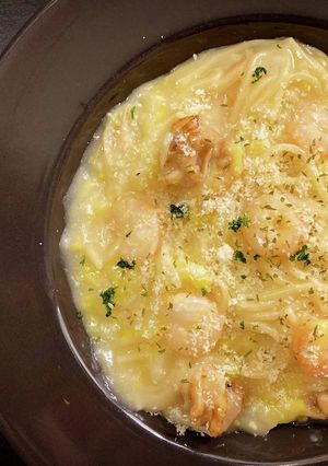 プロ直伝！レンチン魚介のシチューパスタ-レシピのメイン写真