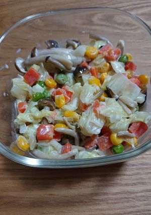 野菜ときのことミックスベジタブル和え。-レシピのメイン写真