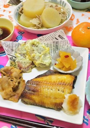 ホッケメインの魚で夕飯メニュー-レシピのメイン写真