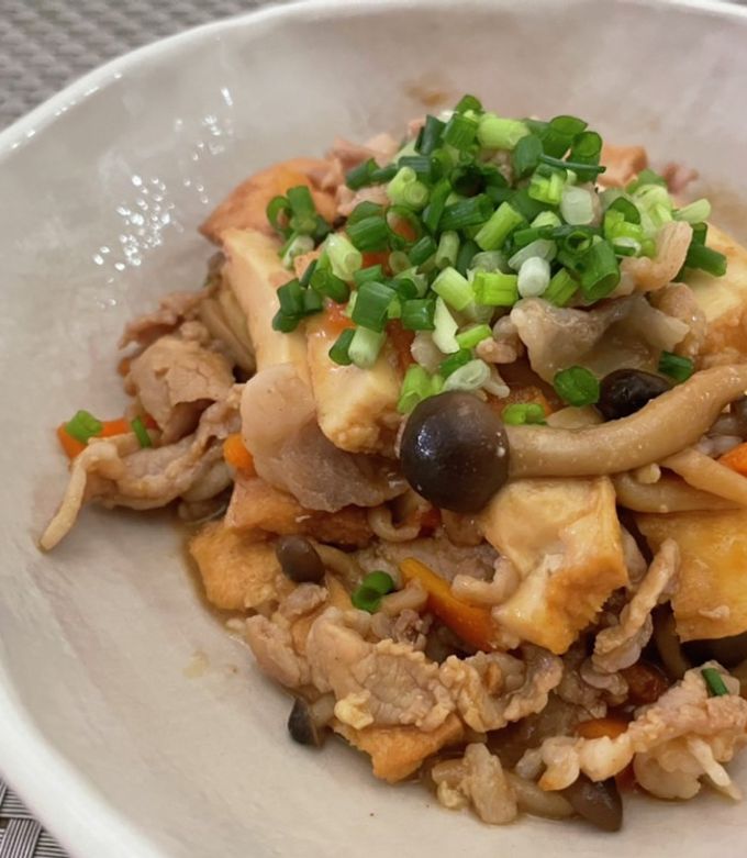 節約料理♡豚肉と厚揚げの味噌炒め-レシピのメイン写真