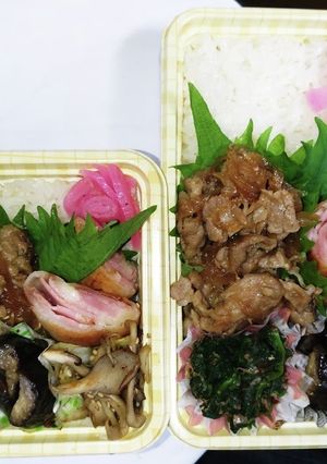 【夫婦弁当157】生姜焼きと茄子梅和え-レシピのメイン写真