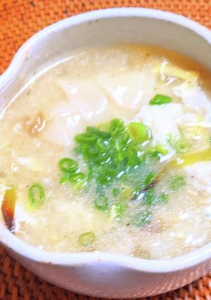 ワンタンの皮入りかきたまスープ-レシピのメイン写真