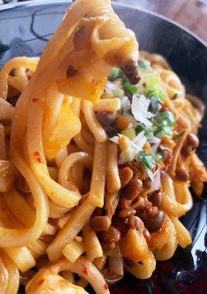 サルベージ◎納豆キムチ焼きうどん-レシピのメイン写真