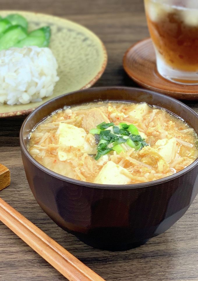 ＊えのきと豆腐のふわたまキムチスープ＊-レシピのメイン写真