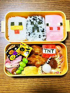 キャラ弁 マインクラフト^ ^-レシピのメイン写真