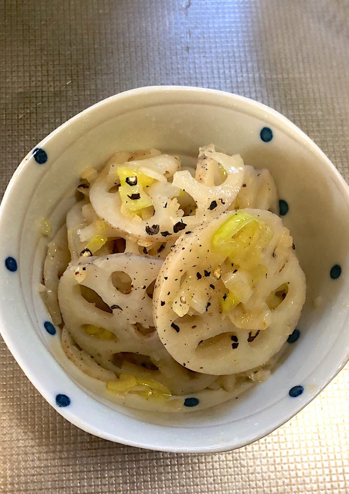 しゃきしゃき☆れんこんのネギ塩レモン和え-レシピのメイン写真