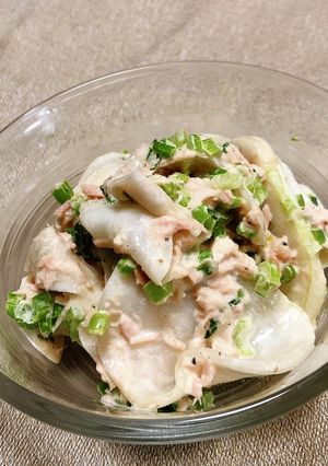 カブのツナサラダ【皮や茎も食べよう】-レシピのメイン写真
