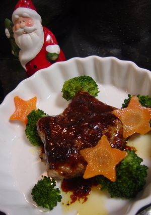 クリスマスにあつあつ☆星型ハンバーグ～！-レシピのメイン写真