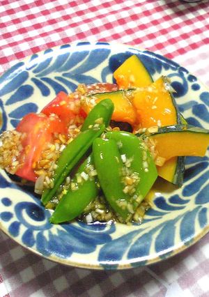 温野菜サラダ★葱オイルでかぼちゃが旨～い-レシピのメイン写真