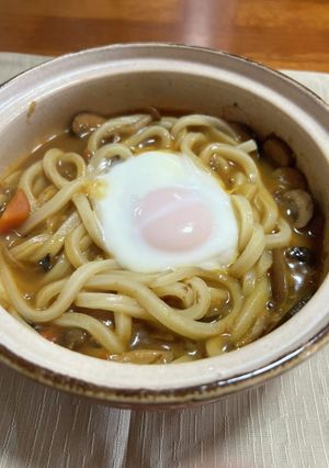 鍋焼きカレーうどん-レシピのメイン写真