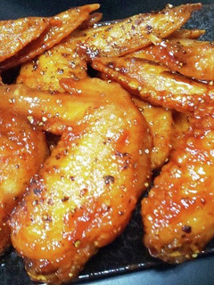 食べすぎ注意な手羽先唐揚げ甘辛胡椒ダレ-レシピのメイン写真