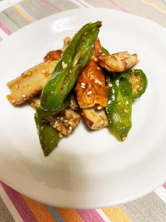 甘長とうがらしとちくわの甘辛炒め-レシピのメイン写真