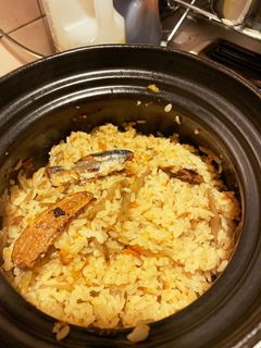 さんま蒲焼き缶と金平牛蒡の炊き込み御飯-レシピのメイン写真