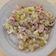 団子風はるさめに肉とキャベツのあんかけ