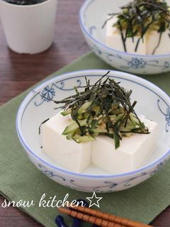 梅きゅうりのせ☆さっぱり冷奴-レシピのメイン写真