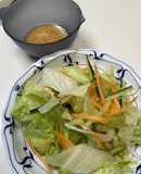 野菜サラダとポン酢ドレッシング