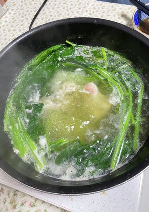 冬の#鍋は#ほうれん草山盛り簡単#常夜鍋-レシピのメイン写真