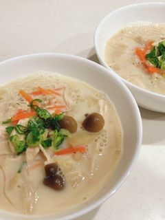 きのこと白菜のはるさめ豆乳スープ-レシピのメイン写真