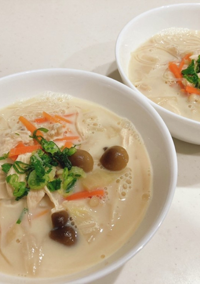 きのこと白菜のはるさめ豆乳スープ-レシピのメイン写真