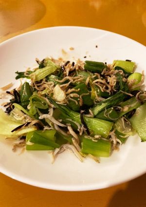 チンゲン菜としらすの塩昆布炒め-レシピのメイン写真