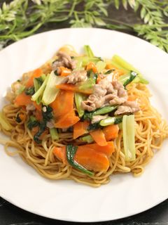 醤油焼きそば 生姜焼きの野菜炒め-レシピのメイン写真