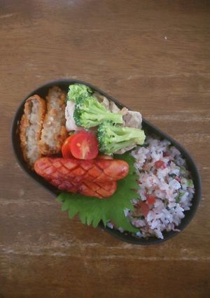 JK☆梅ちりめんじゃこご飯弁当♪-レシピのメイン写真