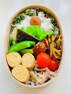今日の自分弁当(曲げわっぱ)-レシピのメイン写真