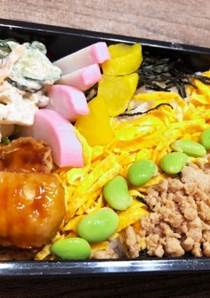 鶏そぼろ弁当　1104-レシピのメイン写真