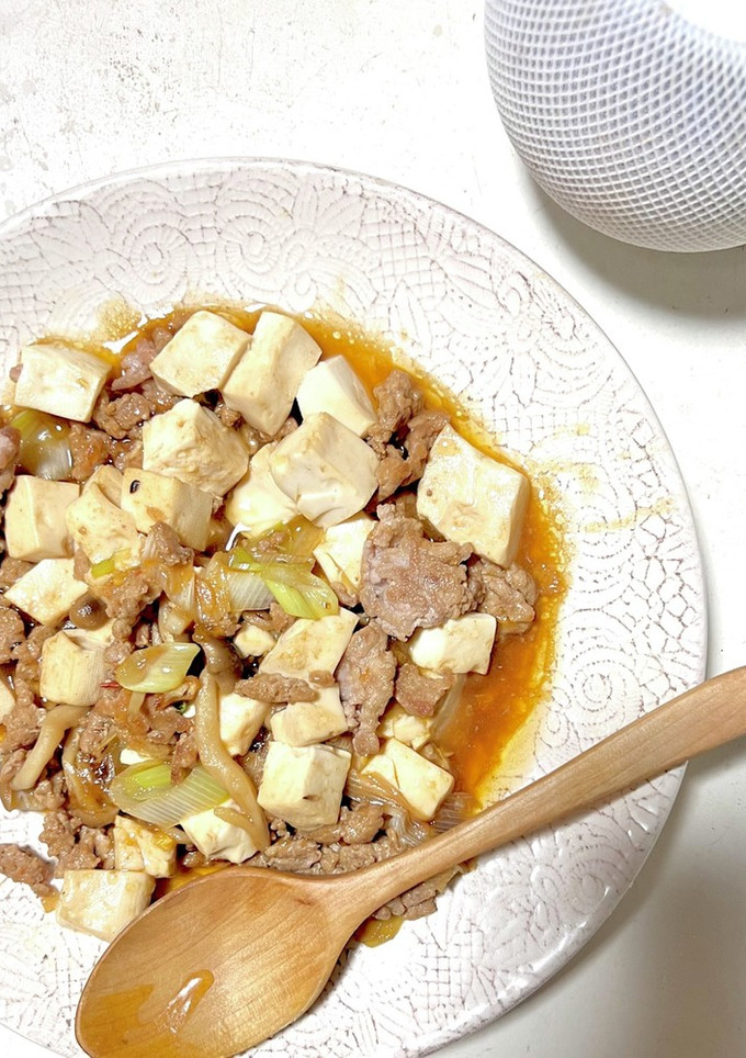 簡単！長ねぎとしめじの麻婆豆腐♪-レシピのメイン写真