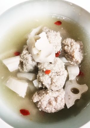 蓮と肉だんごのスープ-レシピのメイン写真
