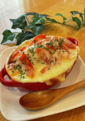 簡単!茄子とトマトの チーズ焼き-レシピのメイン写真