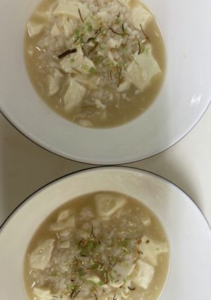 余った豆腐とご飯で手軽にお粥-レシピのメイン写真
