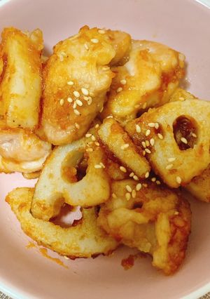 鶏モモとれんこんのバター醤油炒め-レシピのメイン写真