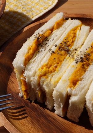 かぼちゃとチーズのシンプルサンドイッチ-レシピのメイン写真