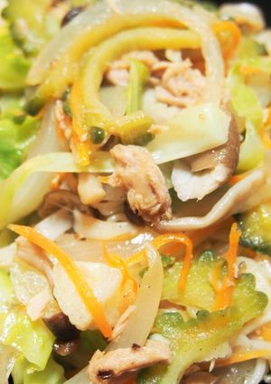 ツナとゴーヤのそうめんチャンプル-レシピのメイン写真