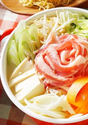 コク旨!豚肉のとんこつ鍋風-レシピのメイン写真