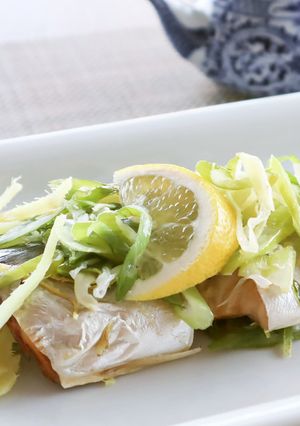 レンジであっさり魚料理！塩さばのねぎ蒸し-レシピのメイン写真