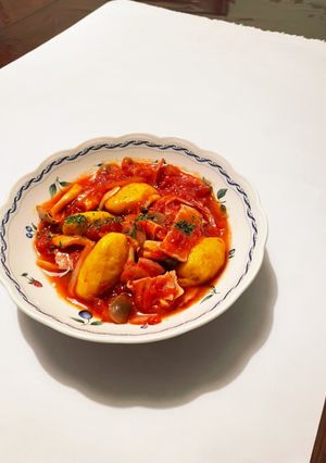 かぼちゃのニョッキ　　トマトソース-レシピのメイン写真