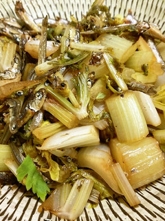 セロリの酢醬油炒め-レシピのメイン写真