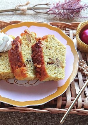 さつまいもとクルミのパウンドケーキ動画-レシピのメイン写真
