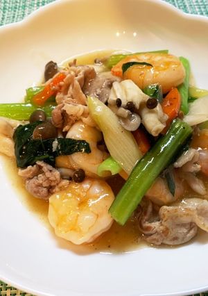 簡単！むき海老と具沢山あんかけ-レシピのメイン写真