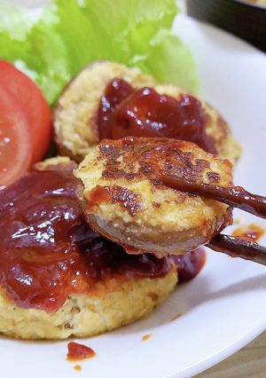 オートミールで椎茸の肉詰めやハンバーグ-レシピのメイン写真