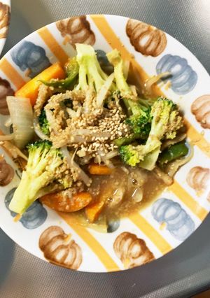 レンジもやしブロッコリー佃煮味野菜炒め-レシピのメイン写真