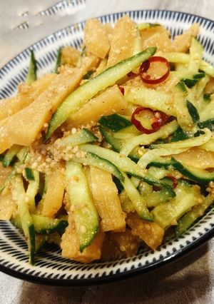 ~胡瓜と沢庵のピリ辛和え~-レシピのメイン写真