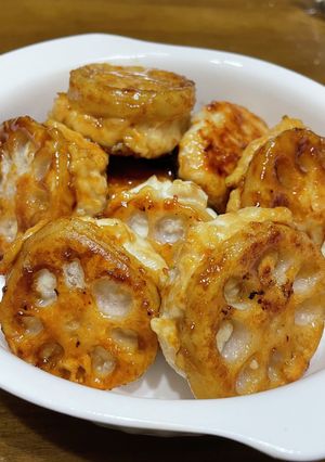 れんこん鶏団子の照り焼き-レシピのメイン写真